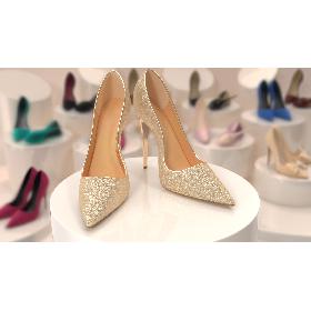 Womens Shoes Gold 3D model